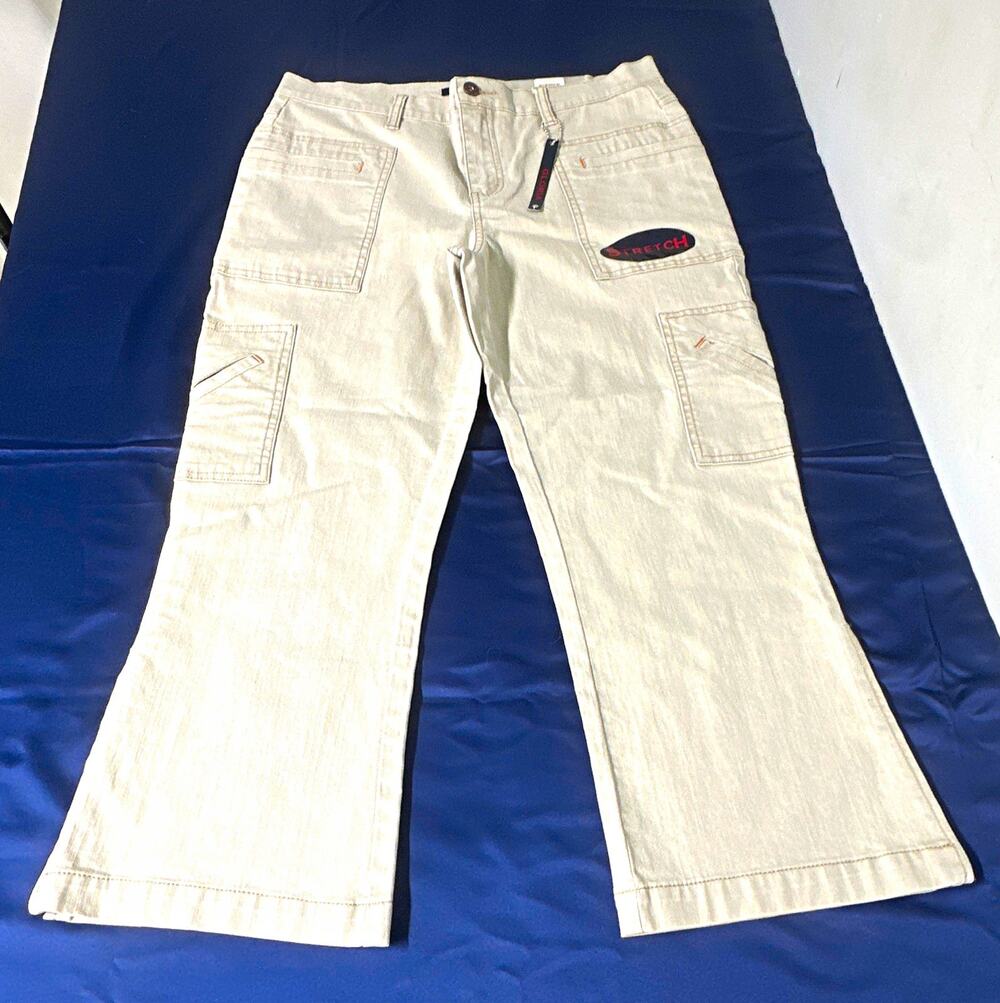 Vintage Deadstock NWT Gloria Vanderbilt Womens Size 10 Beige Cargo Pants